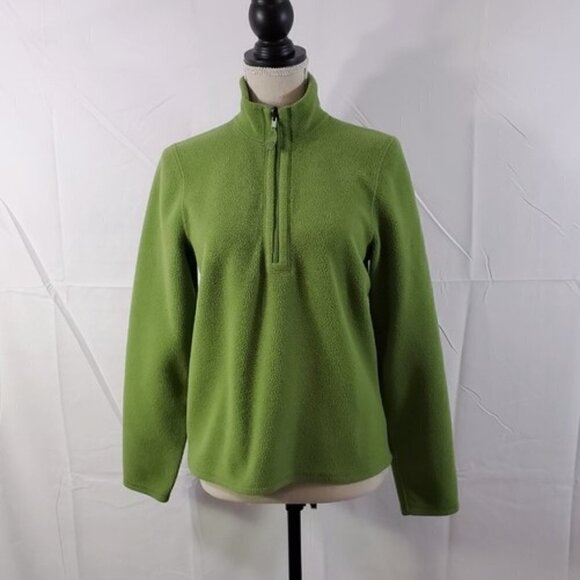 Eddie Bauer Women’s Green ¼ Zip Fleece Outdoor Sweater Pullover – Size Small - Picture 2 of 13